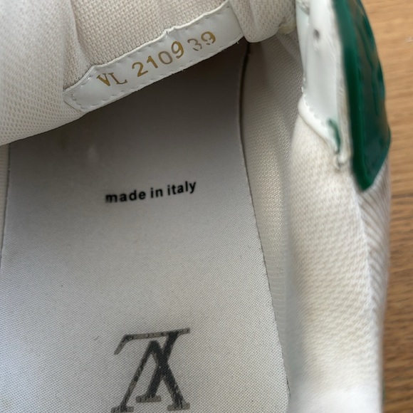Louis Vuitton Green and White Sneakers - Picture 6 of 7